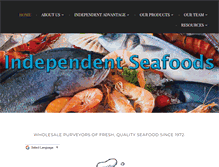 Tablet Screenshot of independentseafoods.com